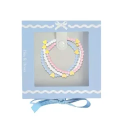 Red, White, and Blue Heart Bracelet Set