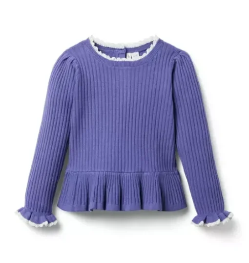 Ribbed Peplum Sweater