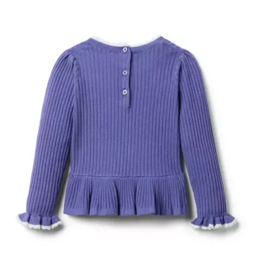 Ribbed Peplum Sweater