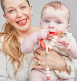 Rose Arch Ring Teether + Clip Set