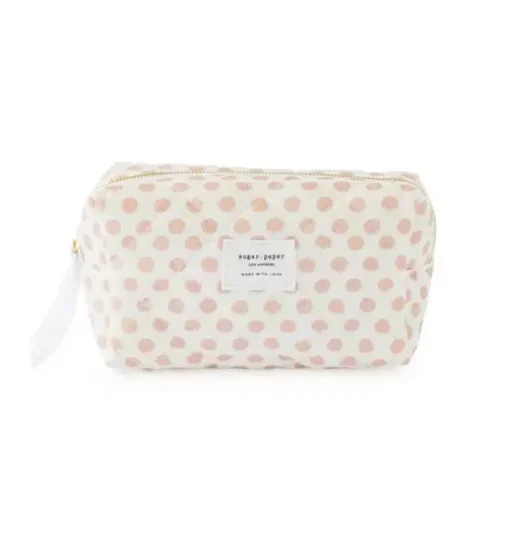 Rose Polka Dot Small Cosmetic Pouch