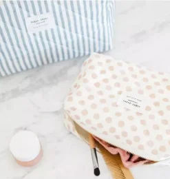 Rose Polka Dot Small Cosmetic Pouch