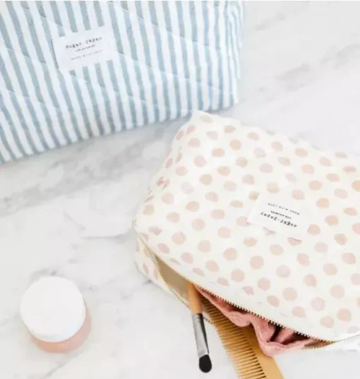 Rose Polka Dot Small Cosmetic Pouch
