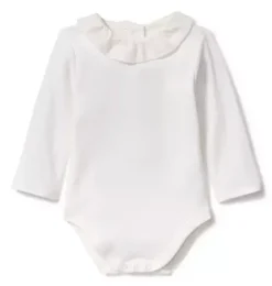Ruffle Collar Long Sleeve Bodysuit