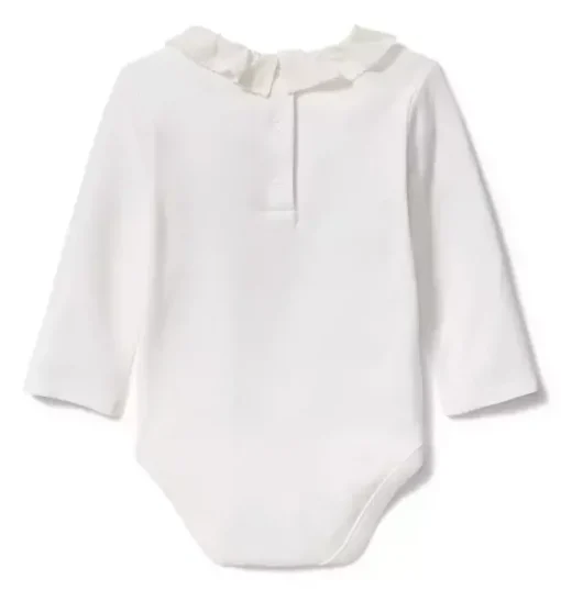 Ruffle Collar Long Sleeve Bodysuit