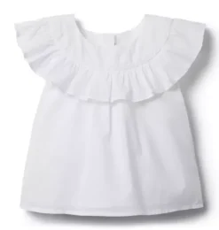 Ruffle Lace Trim Top
