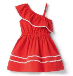 Ruffle Shoulder Dress