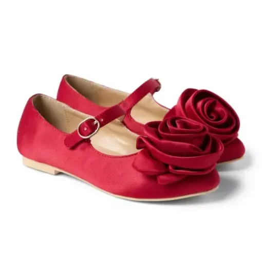 Satin Rosette Ballet Flat