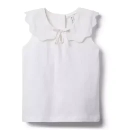 Scalloped Collar Top