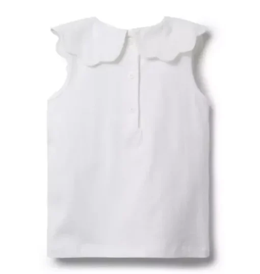 Scalloped Collar Top