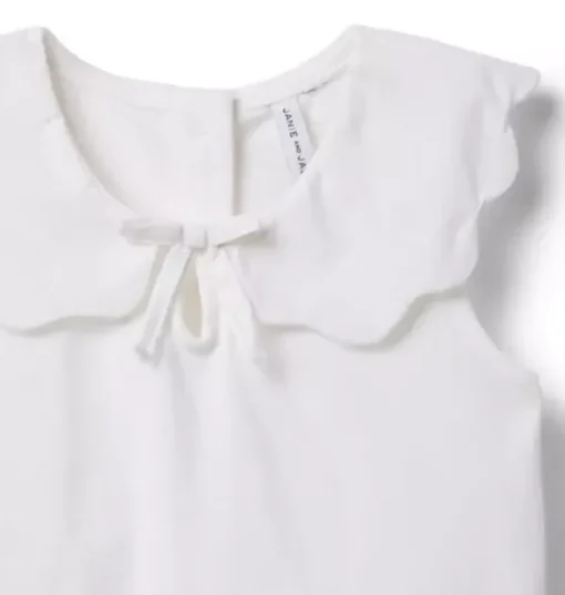 Scalloped Collar Top