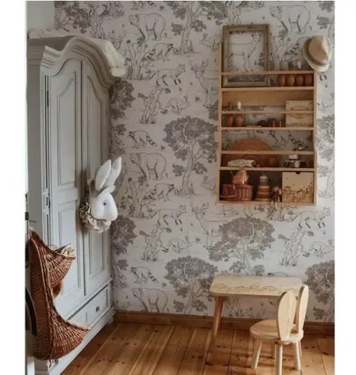 Sketchbook Animals White Wallpaper