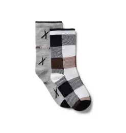 Ski And Plaid Sock 2-Pack