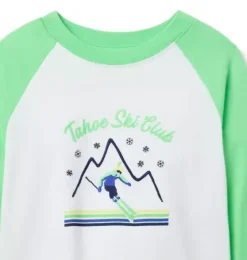 Ski Club Raglan Baseball Tee