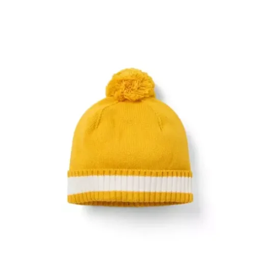 Stripe Pom Beanie