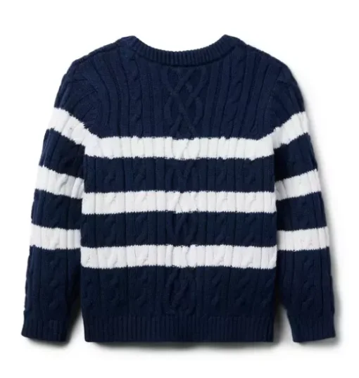 Striped Cable Knit Sweater
