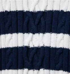 Striped Cable Knit Sweater