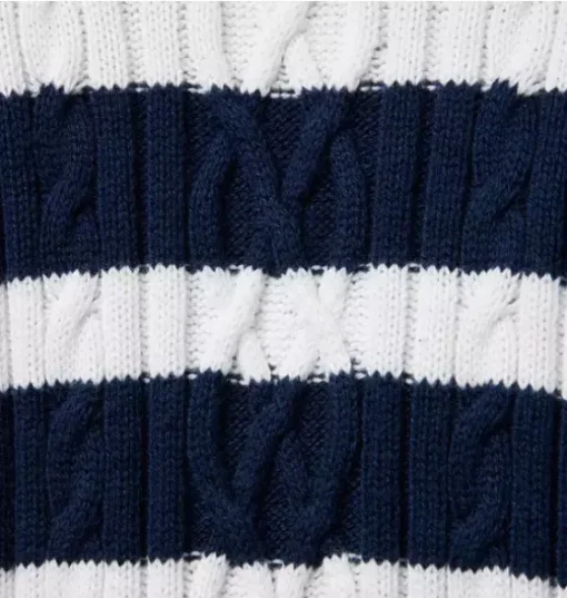 Striped Cable Knit Sweater
