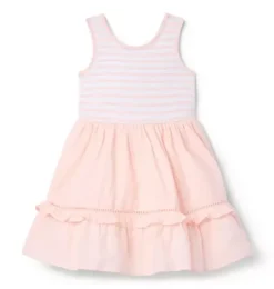 Striped Ruffle Hem Dress
