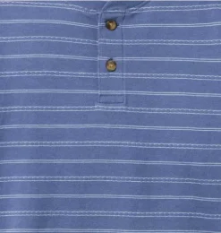 Striped Textured Henley Tee