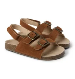 Suede Buckle Sandal