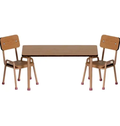 Table and chair set, Mouse - Dark powder