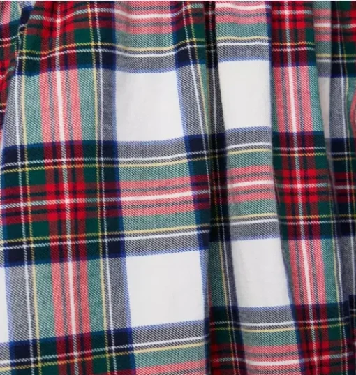Tartan Ruffle Collar Dress