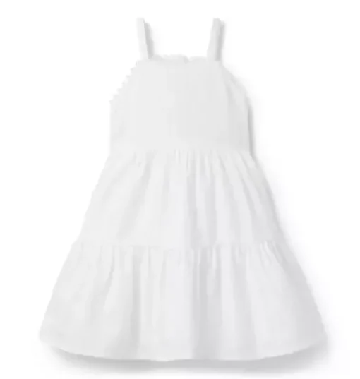 Textured Stripe Tiered Dress