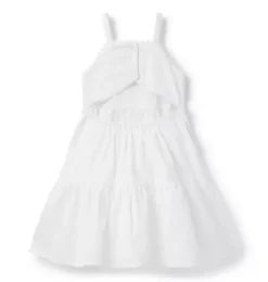 Textured Stripe Tiered Dress