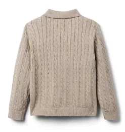 The Cable Knit Polo Cardigan