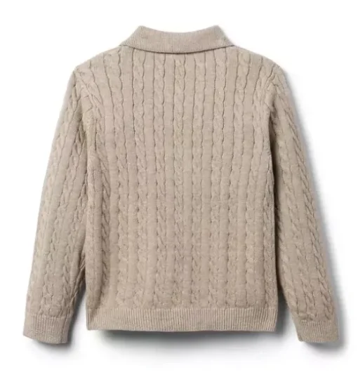 The Cable Knit Polo Cardigan