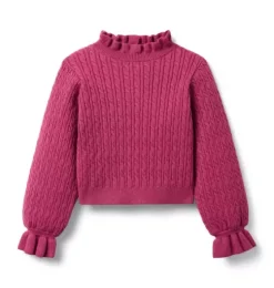 The Cable Knit Ruffle Sweater
