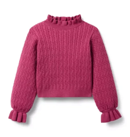 The Cable Knit Ruffle Sweater