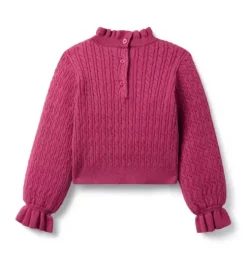 The Cable Knit Ruffle Sweater