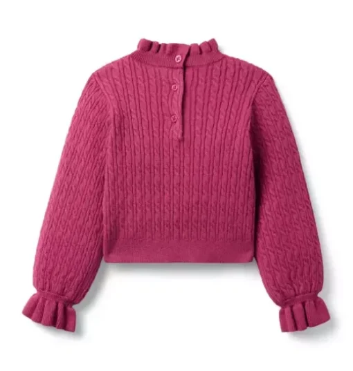 The Cable Knit Ruffle Sweater