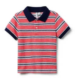 The Classic Striped Pique Polo
