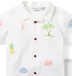 The Embroidered Cabana Matching Baby Set