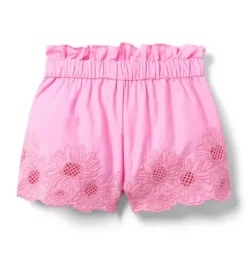 The Embroidered Floral Hem Short