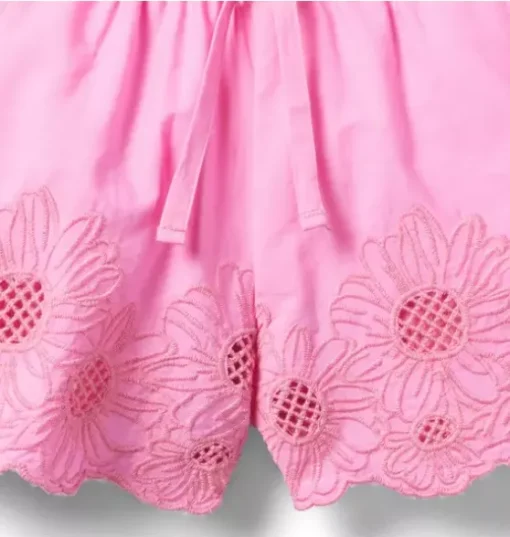 The Embroidered Floral Hem Short
