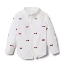 The Embroidered Train Oxford Shirt
