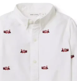 The Embroidered Train Oxford Shirt