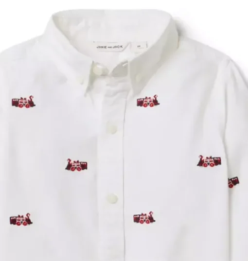 The Embroidered Train Oxford Shirt