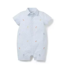 The Gingham Garden Baby Romper