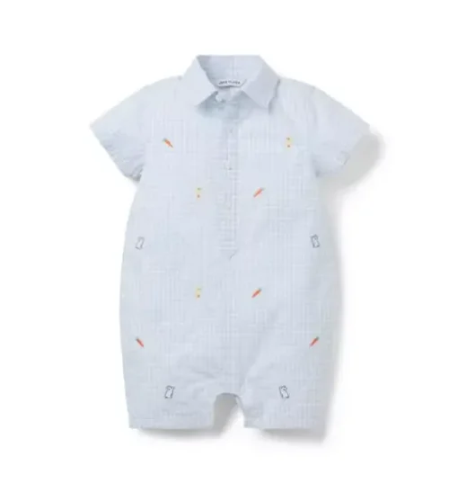 The Gingham Garden Baby Romper