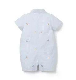 The Gingham Garden Baby Romper