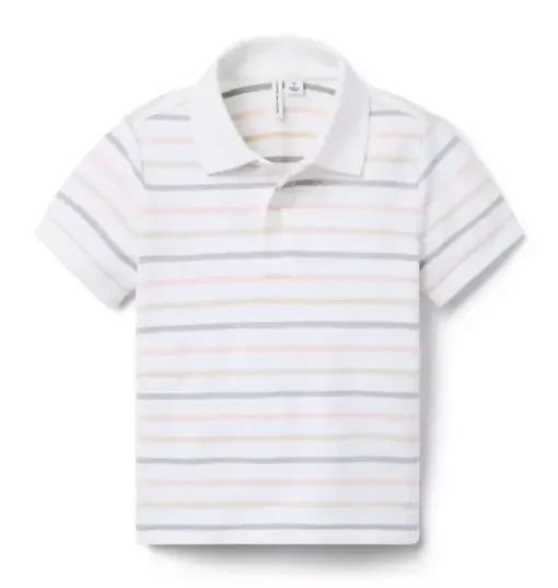 The Striped Pique Polo