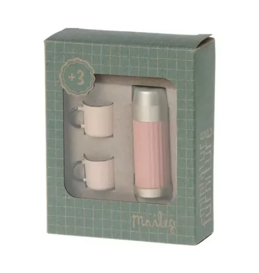 Thermos and Cups - Soft Coral