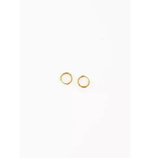 Thin Gold Hoop 8mm Earrings