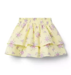 Tiered Floral Skirt