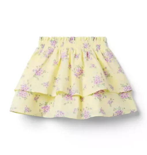 Tiered Floral Skirt